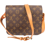 Louis Vuitton Canvas Monogram Cartouchiere MM Crossbody Bag