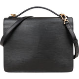 Louis Vuitton Noir Epi Leather Monceau Handbag - vintageandkickz