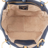 Prada Blue Leather City Handbag
