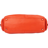 Prada Orange Leather Triangle Twin Pocket Handbag