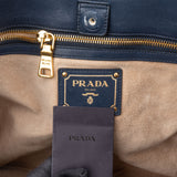 Prada Blue Leather City Handbag