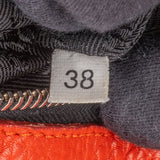 Prada Orange Leather Triangle Twin Pocket Handbag