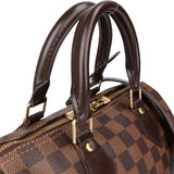 Louis Vuitton Damier Ebene Monogram Speedy 25 Bandouliere