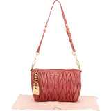 Miu Miu Quilted Matelasse Leather Shoulder Bag