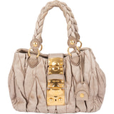 Miu Miu Quilted Leather City Handbag