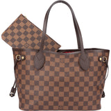 Louis Vuitton Damier Ebene Monogram Neverfull PM Handbag