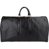 Louis Vuitton Noir Epi Leather Keepall 55