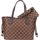 Louis Vuitton Damier Ebene Monogram Neverfull PM Handbag