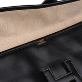 Hermès Noir Leather Jige Clutch