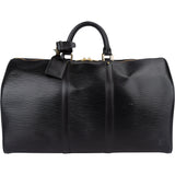 Louis Vuitton Noir Epi Leather Keepall 50