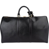 Louis Vuitton Noir Epi Leather Keepall 50