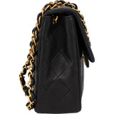Chanel Quilted Lambskin 24K Gold Single Flap Crossbody Bag