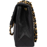 Chanel Quilted Lambskin 24K Gold Single Flap Crossbody Bag