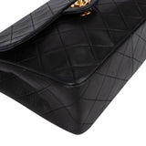 Chanel Quilted Lambskin 24K Gold Single Flap Crossbody Bag