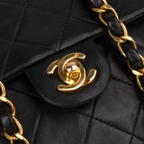 Chanel Quilted Lambskin 24K Gold Single Flap Crossbody Bag