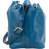 Louis Vuitton Blue Epi Leather Sac Noé Petit Shoulder Bag - vintageandkickz