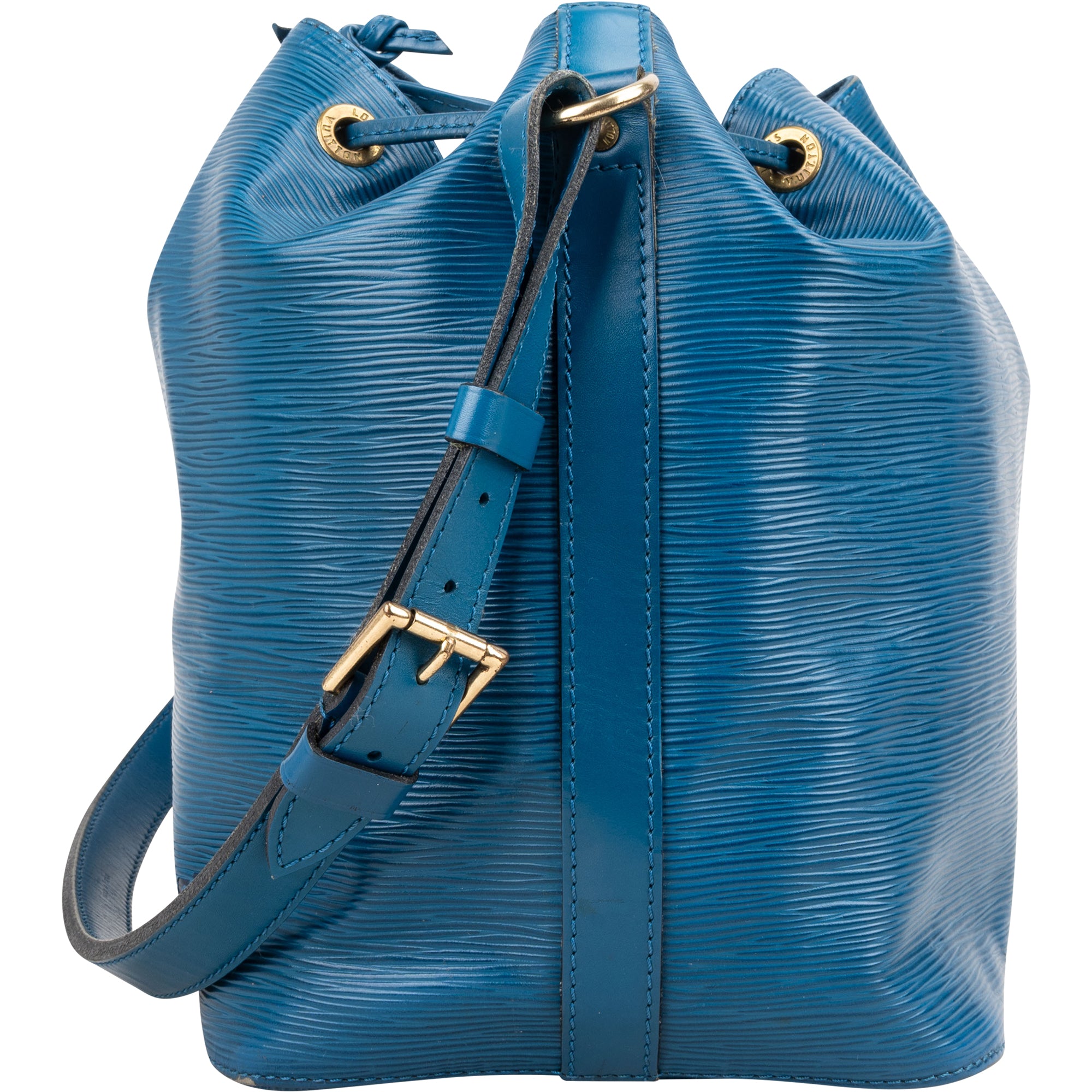 Louis Vuitton Blue Epi Leather Sac Noé Petit Shoulder Bag - vintageandkickz