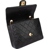 Chanel Quilted Lambskin 24K Gold Single Flap Crossbody Bag