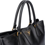 Prada Black Saffiano Leather Galleria Handbag
