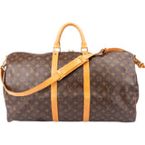Louis Vuitton Canvas Monogram Keepall 55 Bandouliere