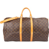 Louis Vuitton Canvas Monogram Keepall 55 Bandouliere