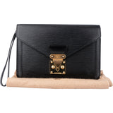 Louis Vuitton Noir Epi Leather Dragonne Clutch