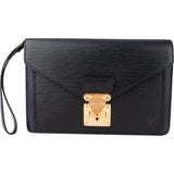 Louis Vuitton Noir Epi Leather Dragonne Clutch