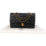 Chanel Quilted Lambskin 24K Gold Medium Double Flap Crossbody Bag