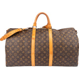 Louis Vuitton Canvas Monogram Keepall 55 Bandouliere