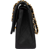 Chanel Quilted Lambskin 24K Gold Medium Double Flap Crossbody Bag