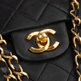 Chanel Quilted Lambskin 24K Gold Medium Double Flap Crossbody Bag