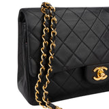 Chanel Quilted Lambskin 24K Gold Medium Double Flap Crossbody Bag