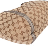 Gucci GG Monogram Bamboo Horsebit Hobo Bag