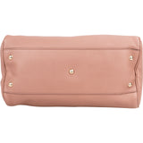 Gucci Pink Leather Bamboo Handbag