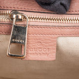 Gucci Pink Leather Bamboo Handbag