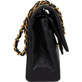 Chanel Quilted Lambskin 24K Gold Small Double Flap Crossbody Bag