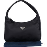 Prada Black Triangle Nylon Re-Edition Handbag