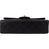 Chanel Quilted Lambskin 24K Gold Small Double Flap Crossbody Bag