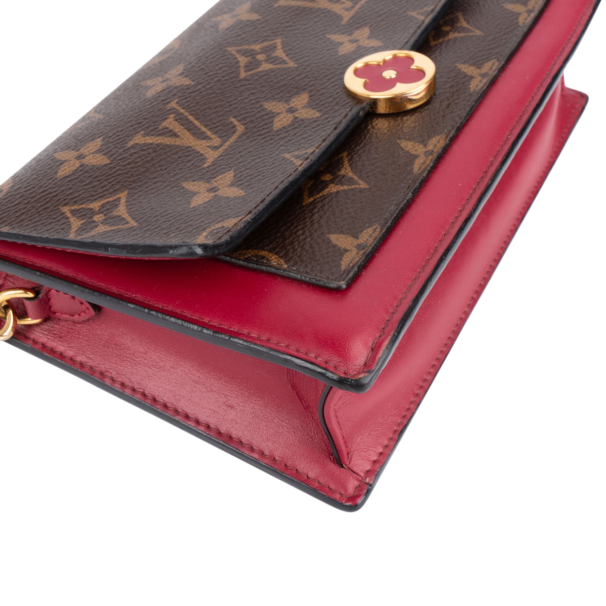 Louis Vuitton Monogram Canvas Flore Wallet On Chain Crossbody Bag - vintageandkickz