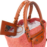 Balenciaga Raffia Panier City Handbag