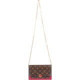Louis Vuitton Monogram Canvas Flore Wallet On Chain Crossbody Bag - vintageandkickz