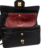 Chanel Quilted Lambskin 24K Gold Small Double Flap Crossbody Bag