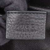 Gucci Black Leather Bamboo Handbag