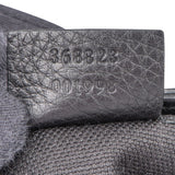 Gucci Black Leather Bamboo Handbag