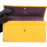 Louis Vuitton Yellow Epi Leather Sarah Wallet