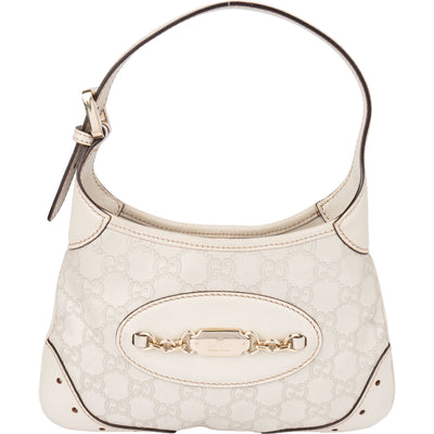 Gucci Leather GG Monogram Horsebit Mini Jackie Handbag - vintageandkickz