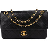 Chanel Quilted Lambskin 24K Gold Double Flap Shoulder Bag