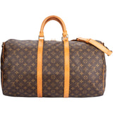 Louis Vuitton Canvas Monogram Keepall Bandouliere 50