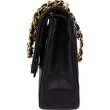 Chanel Quilted Lambskin 24K Gold Double Flap Shoulder Bag