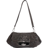 Prada Brown Embellished Skipper Shoulder Bag